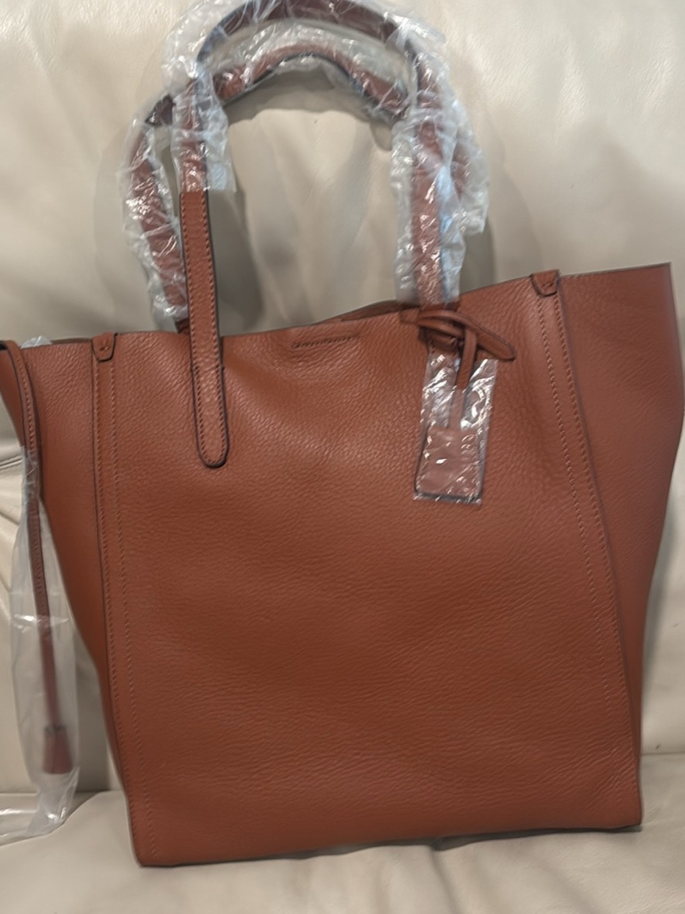 J. Crew Brown Leather Pebbled All Day Tote